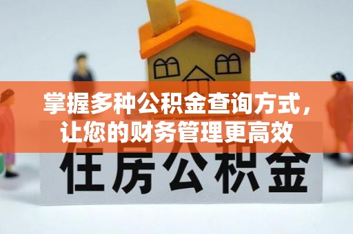连山掌握多种公积金查询方式，让您的财务管理更高效