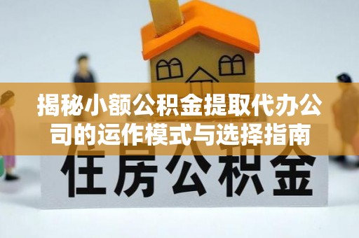 连山揭秘小额公积金提取代办公司的运作模式与选择指南