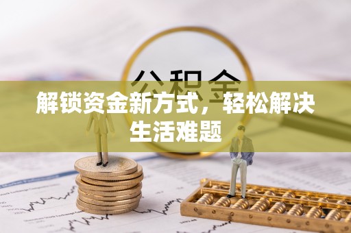 连山解锁资金新方式，轻松解决生活难题