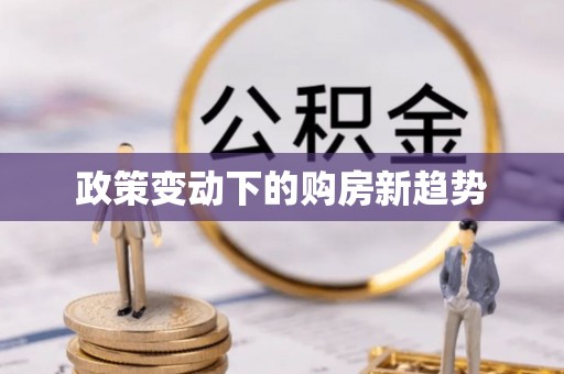 连山政策变动下的购房新趋势