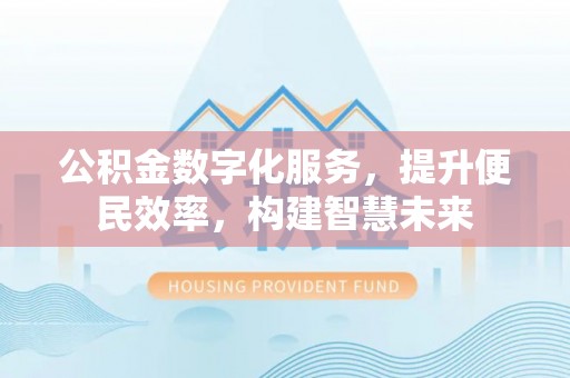 连山公积金数字化服务，提升便民效率，构建智慧未来